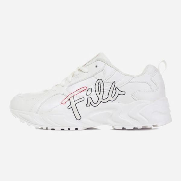 Sapatos De Estilo De Vida Fila Homem Branco - Fila Spline Script En Portugal,HUAI-09325